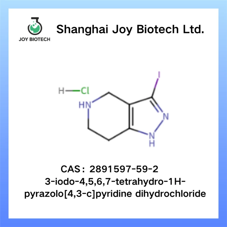 3-jodo-4,5,6,7-tetrahidro-1H-pirazolo[4,3-c]piridin dihidroklorid ŠT. CAS 2891597-59-2